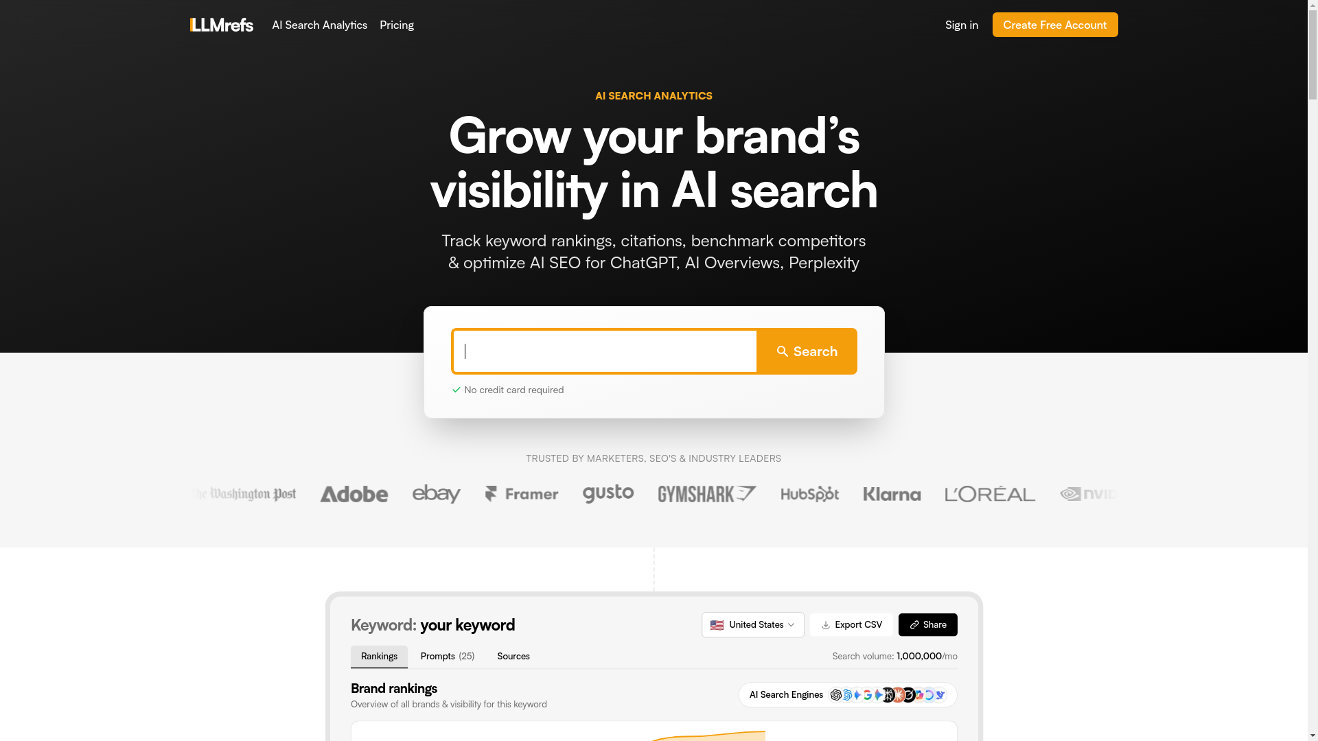 website screenshot of https://llmreps.com/