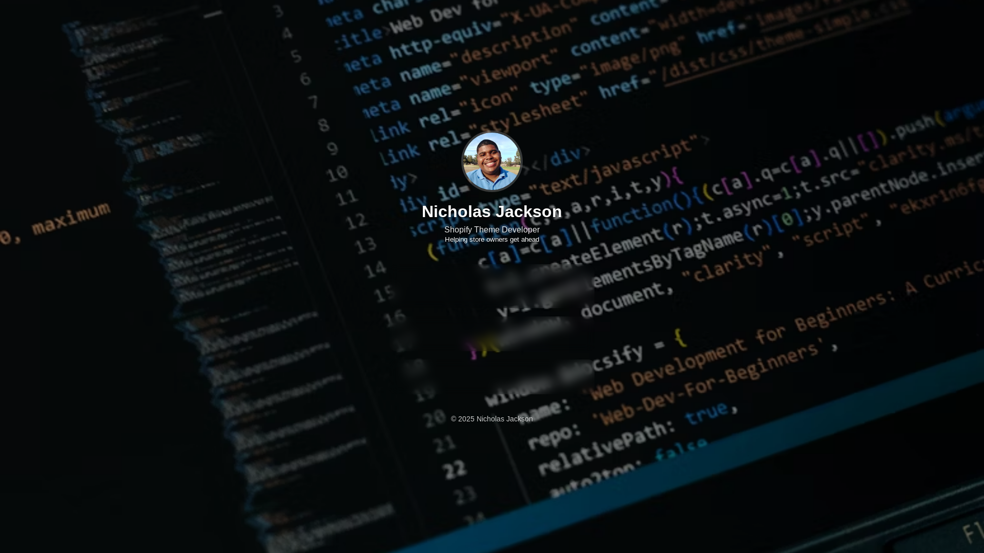 website screenshot of https://injackson.dev/