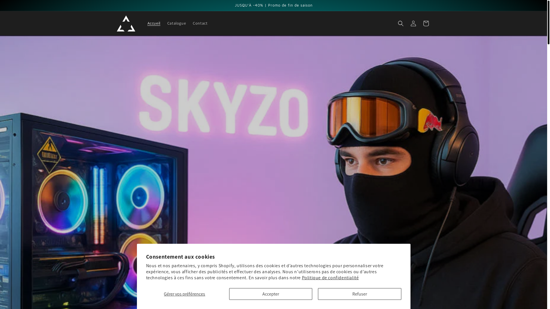 website screenshot of https://skzgaming.fr/
