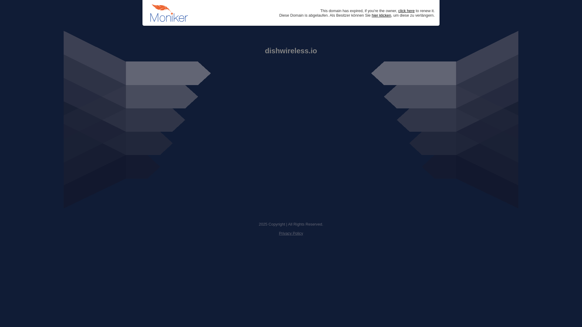 website screenshot of https://dishwireless.io/