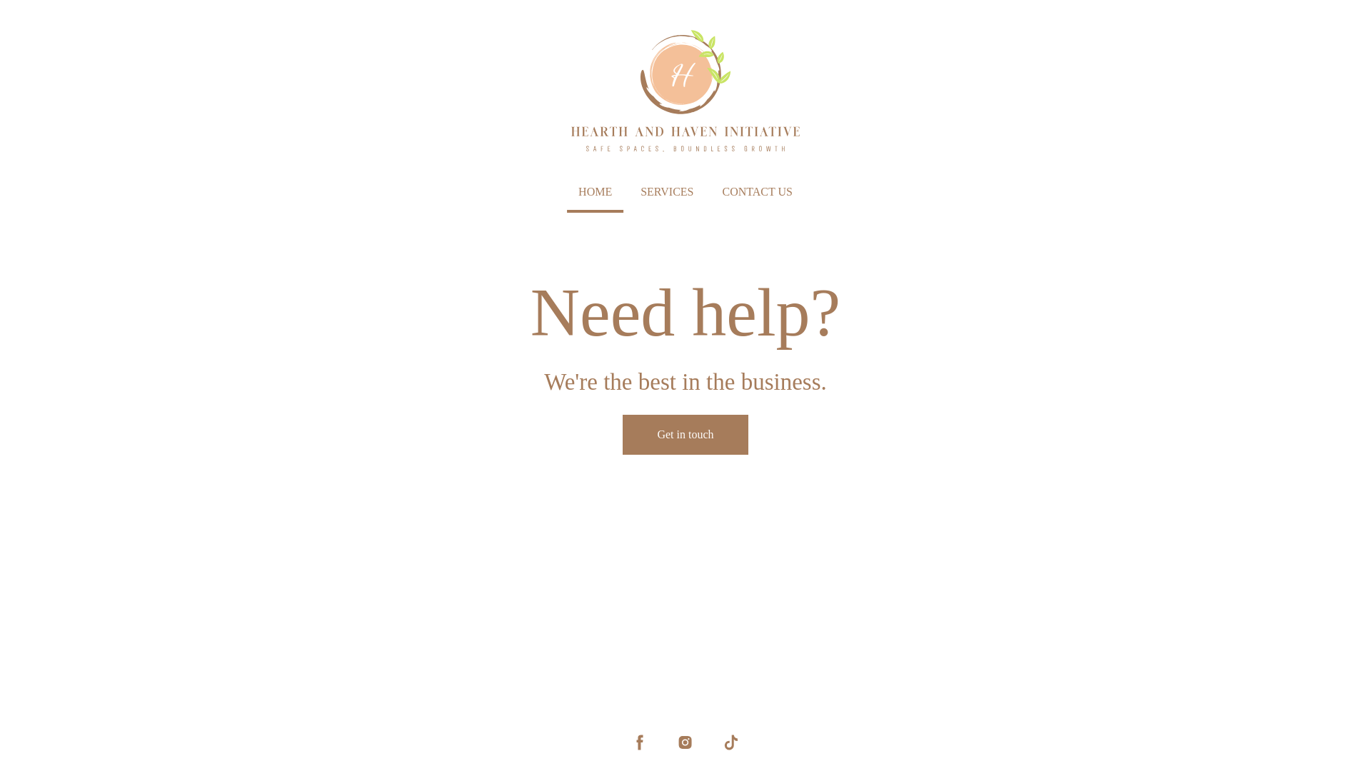 website screenshot of https://hearthandhaven.team/