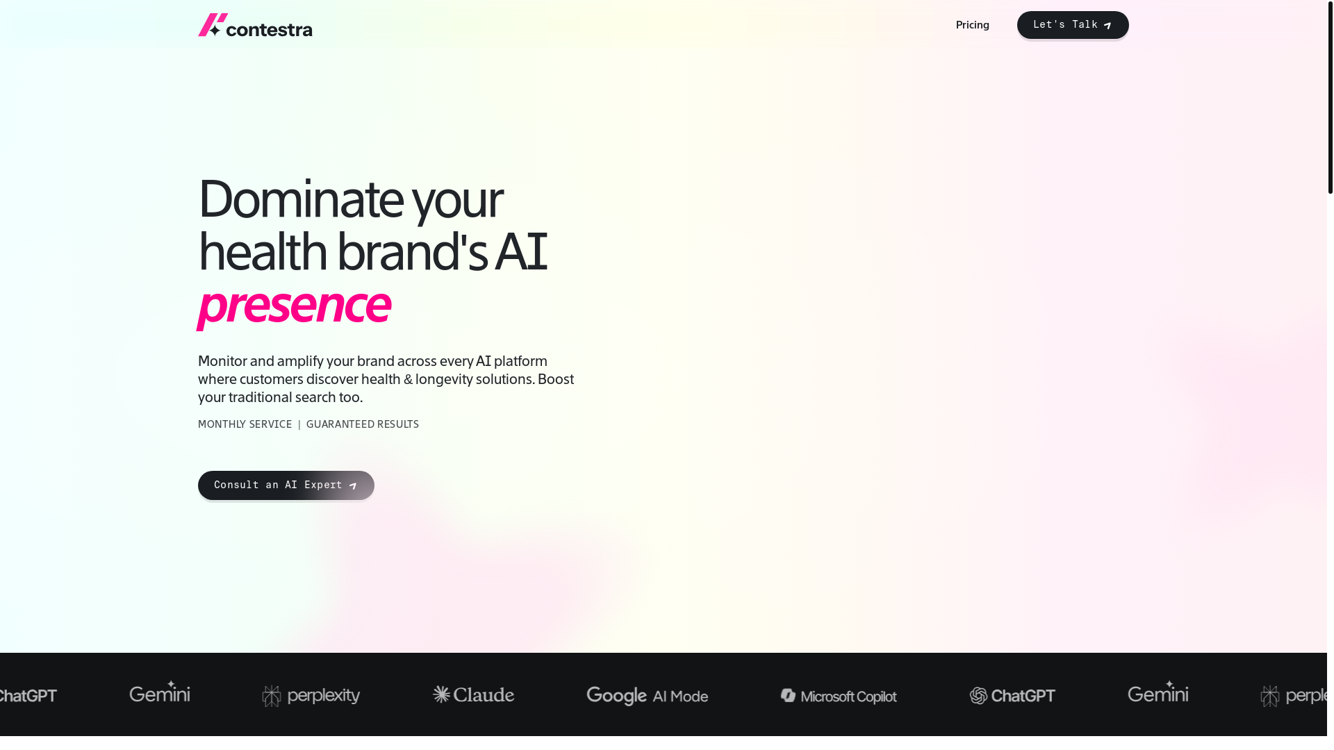 website screenshot of https://website-contestra.pages.dev/