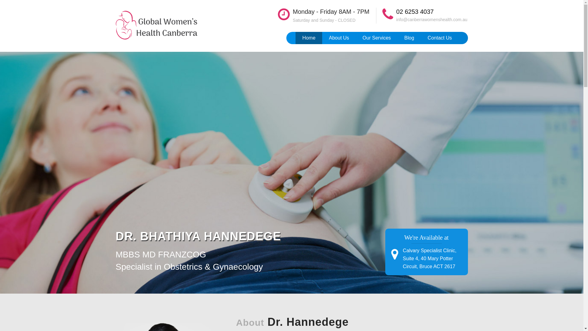 website screenshot of https://canberrawomenshealth.online/