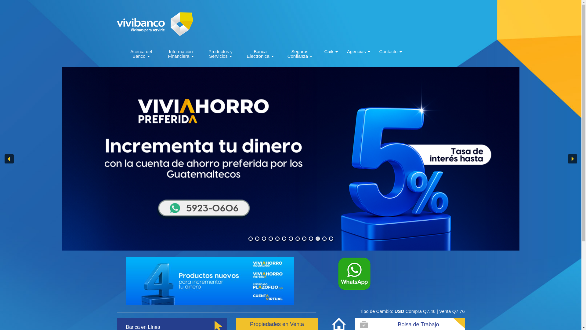 website screenshot of https://vivibanco.com.gt/