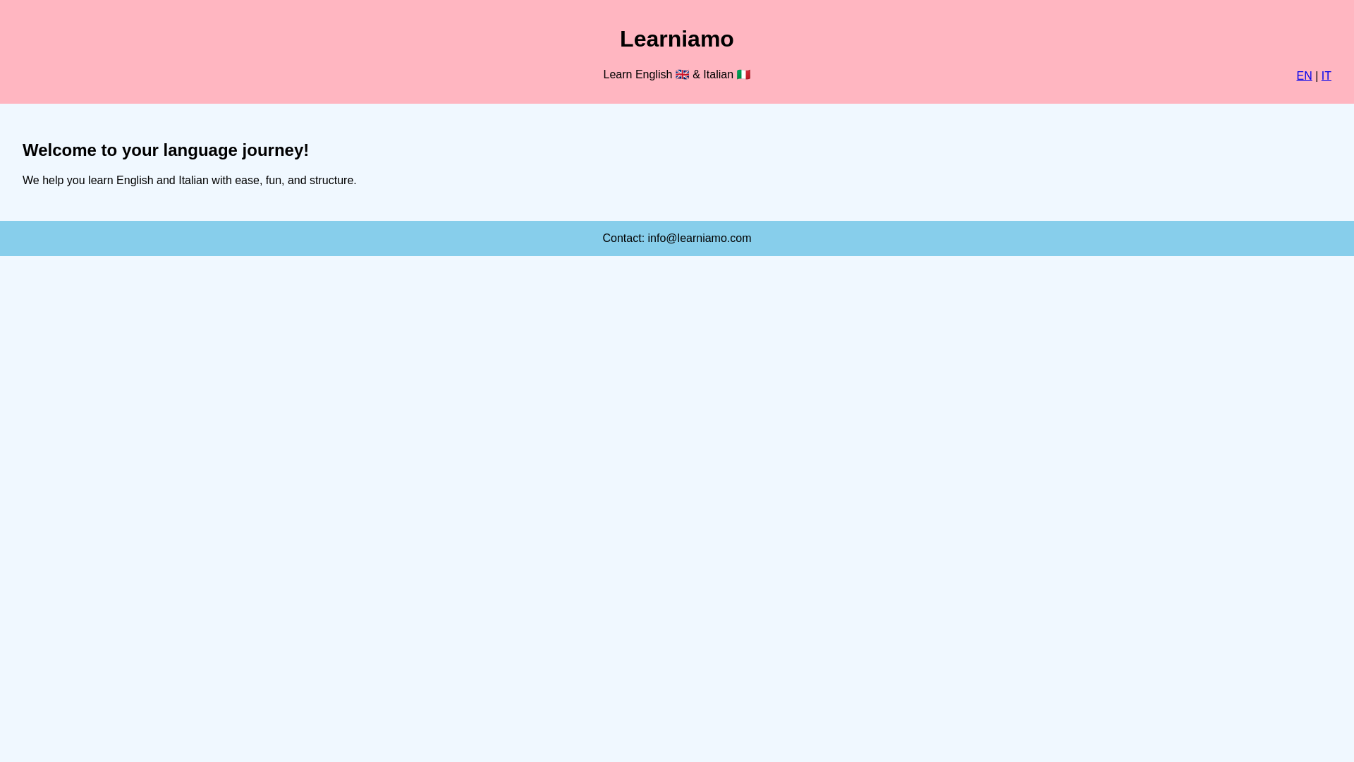 website screenshot of https://learniamo-website.pages.dev/