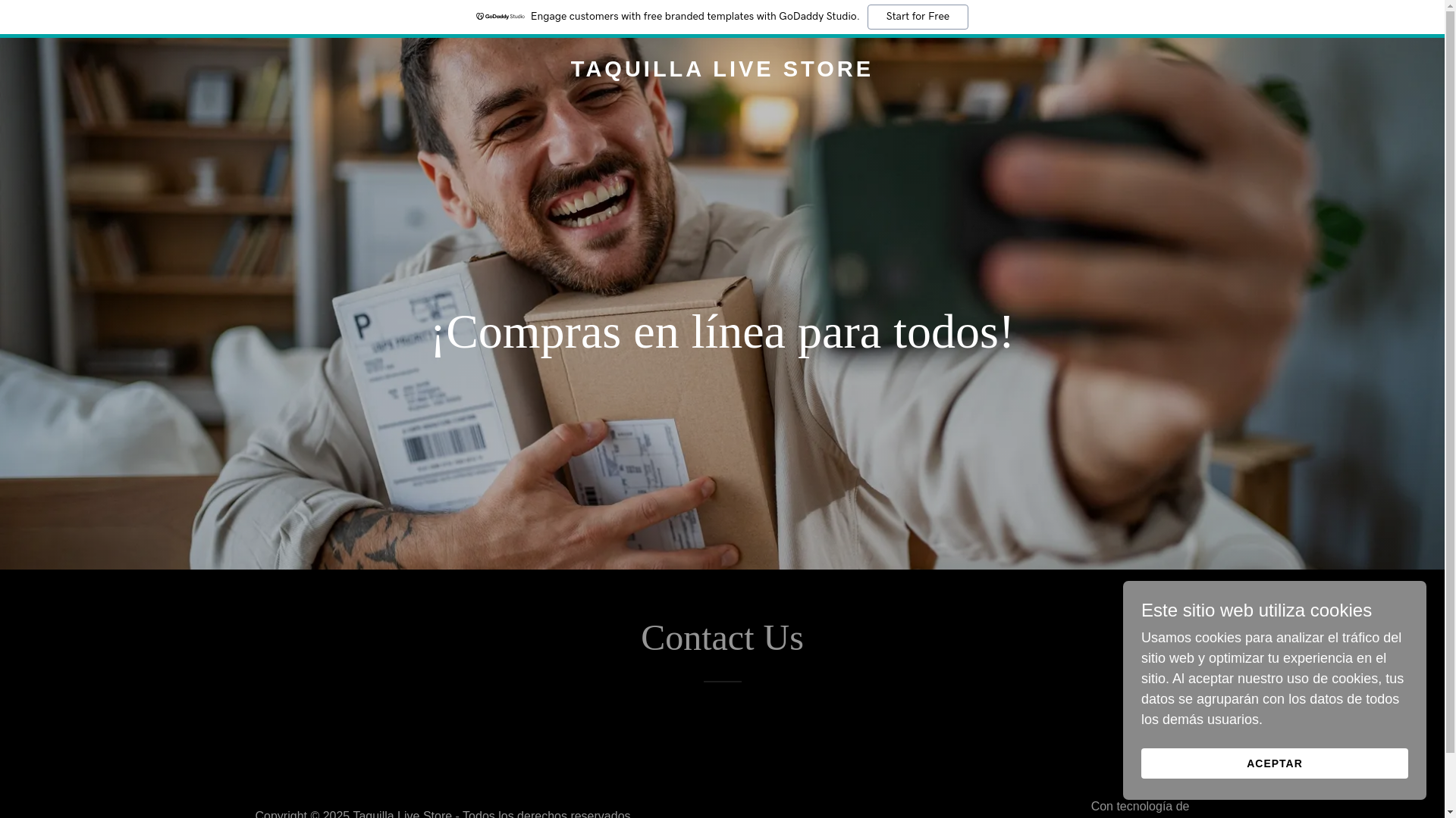 website screenshot of https://taquillalivestore.online/