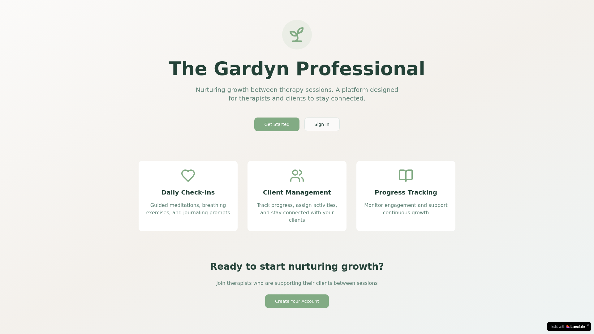 website screenshot of https://thegardynpro.com/