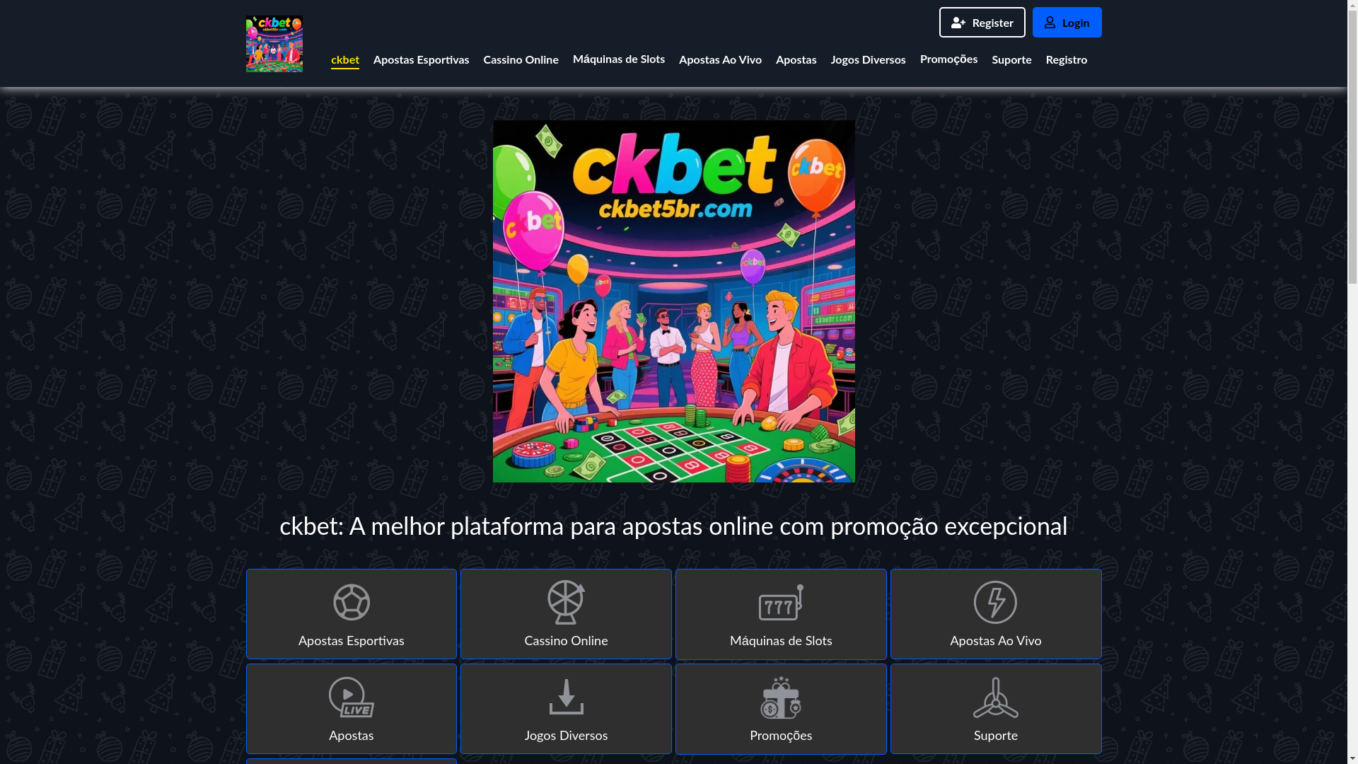 website screenshot of https://ckbet5br.com/