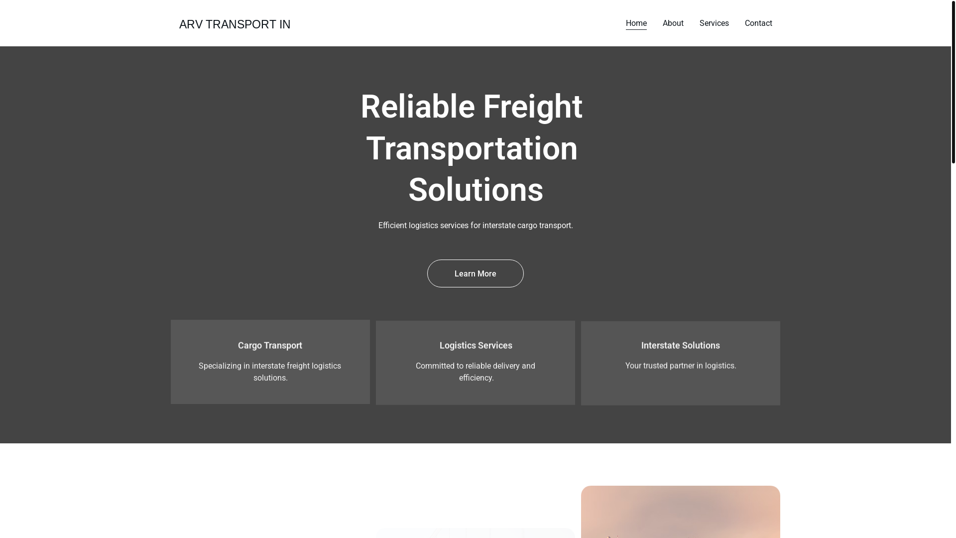 website screenshot of https://arvtransport.site/