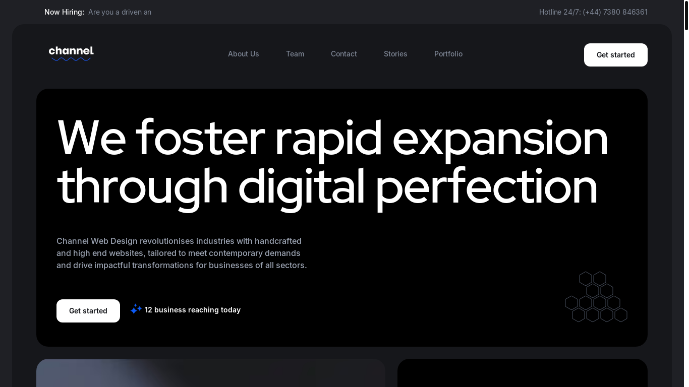 website screenshot of https://consultingchannelwebdesign.com/