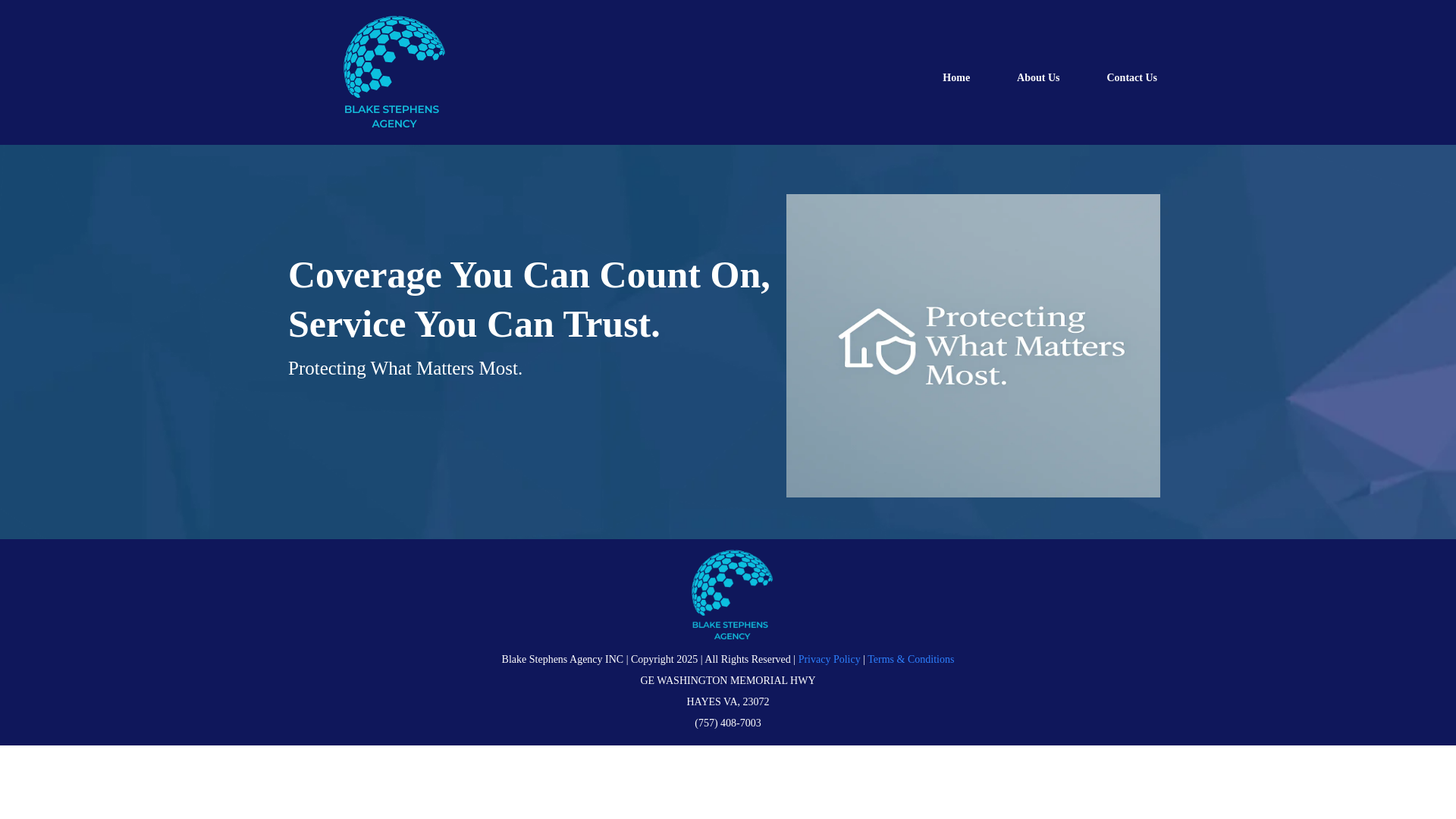 website screenshot of https://blakestephensagency.net/