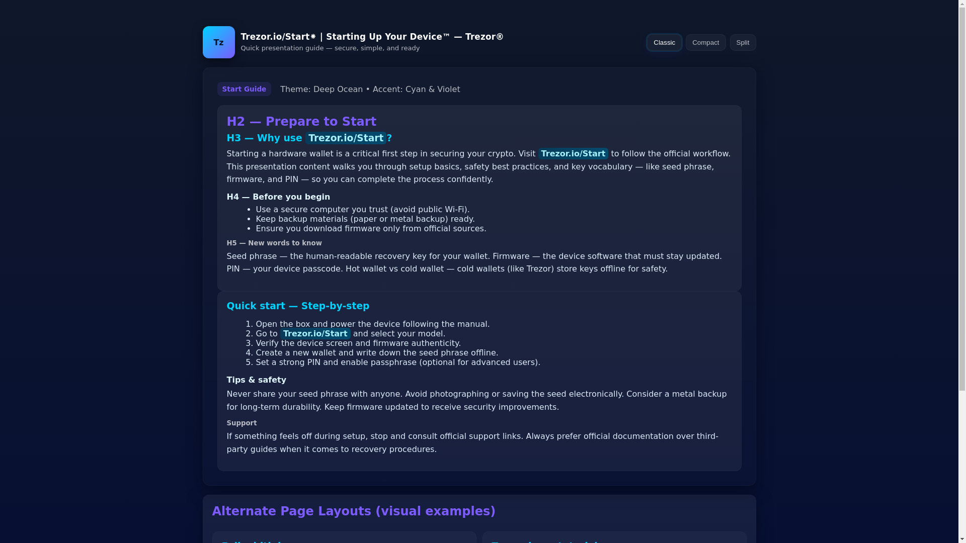 website screenshot of https://en-us-trezr-started.pages.dev/