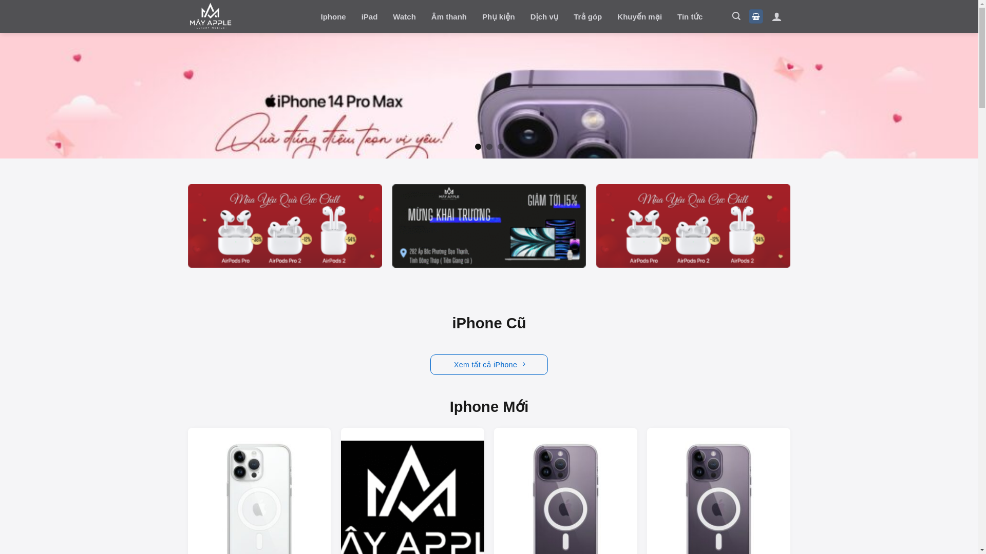 website screenshot of https://mayapplestore.com/