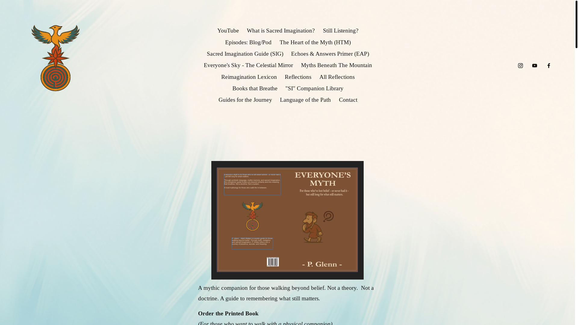 website screenshot of https://everyonesmyth.com/