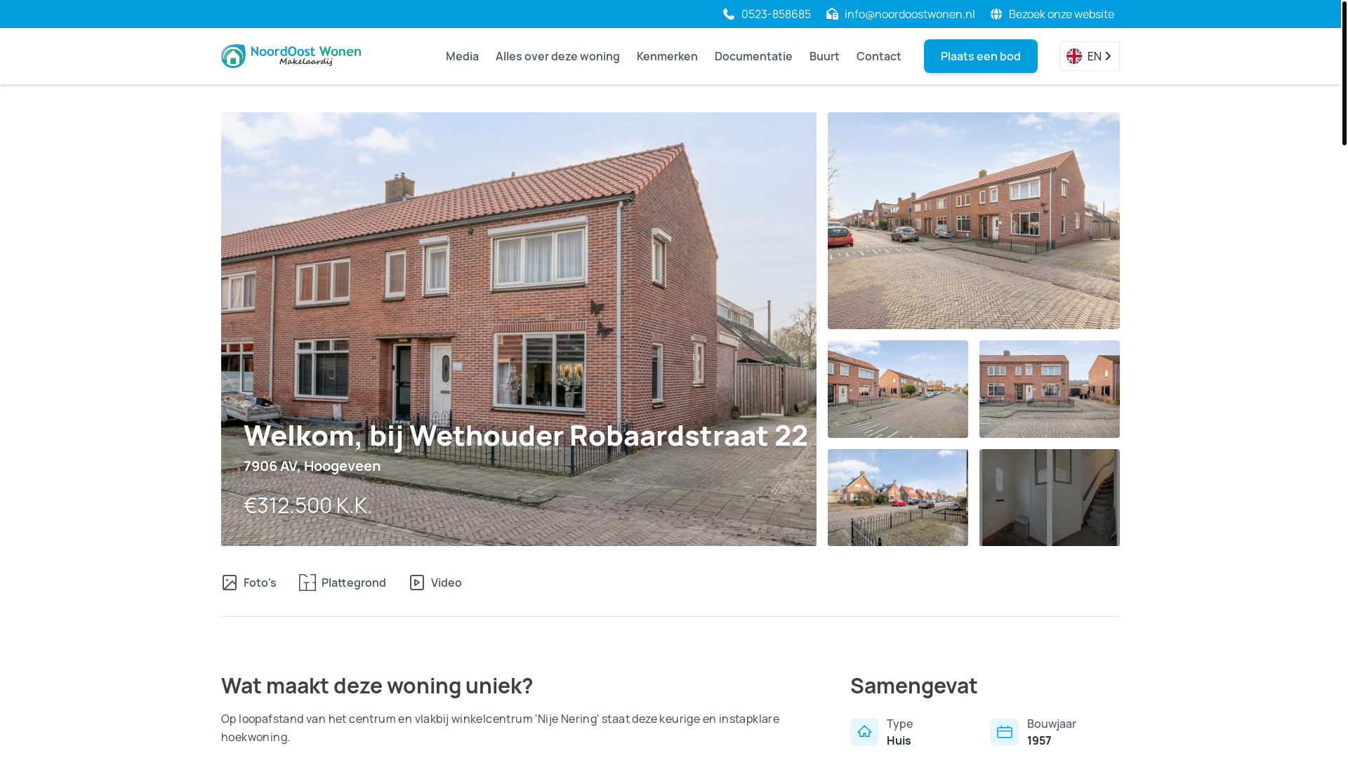 website screenshot of https://wethouderrobaardstraat22.nl/