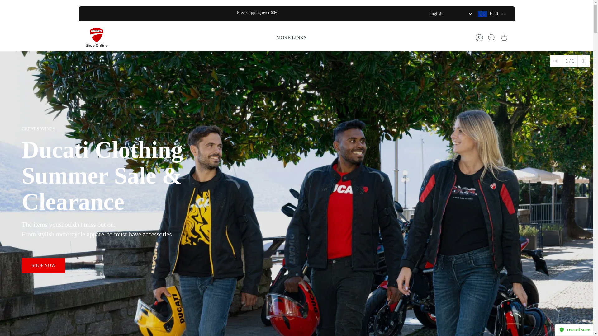 website screenshot of https://ducati-clothing.shop/