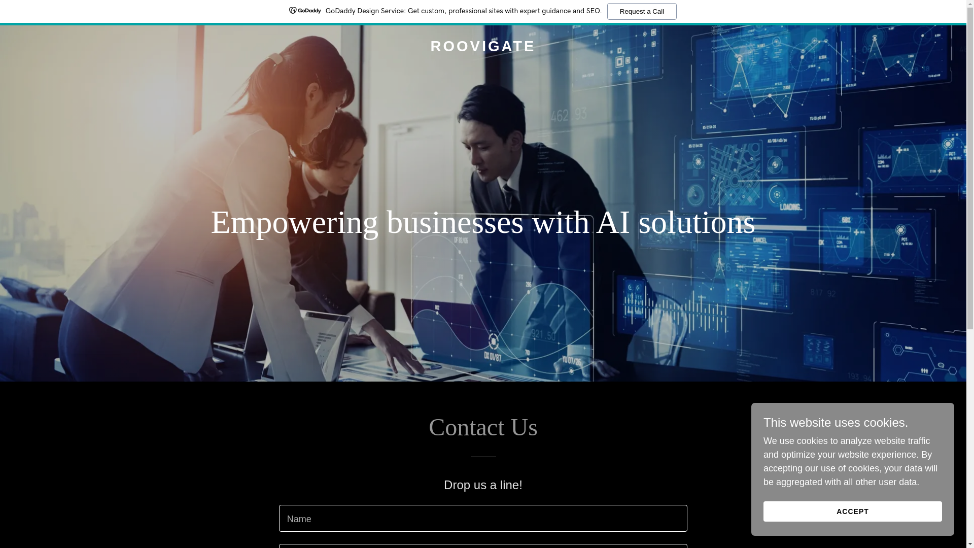 website screenshot of https://roovigate.com/