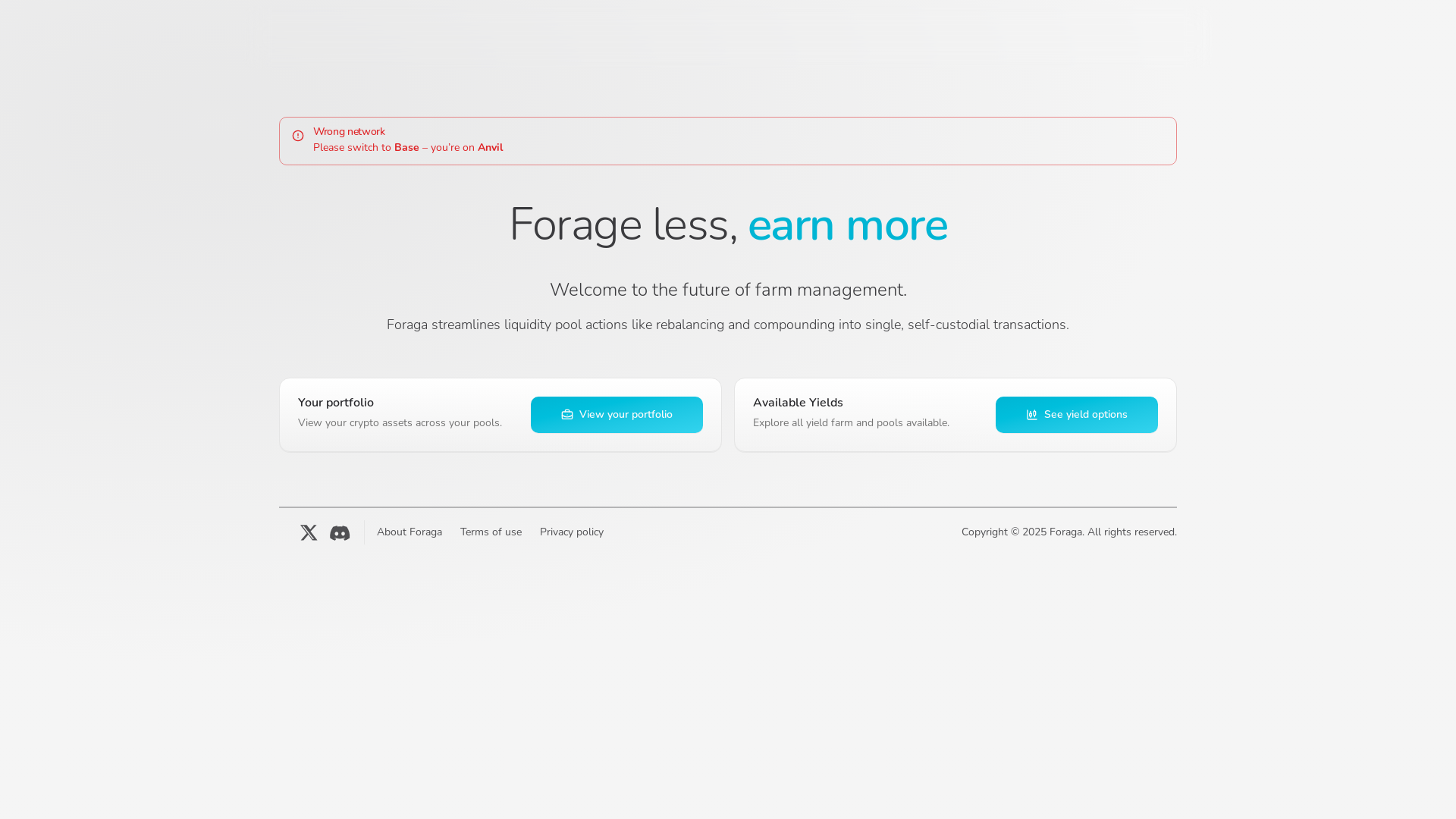 website screenshot of https://foraga.io/