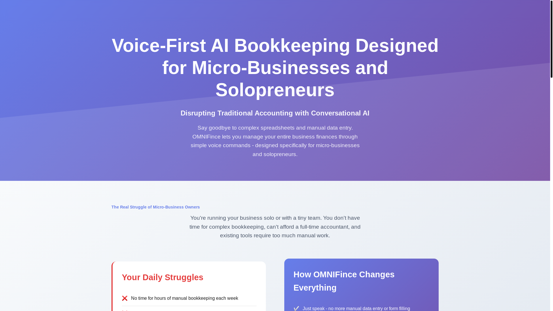 website screenshot of https://omnifince.com/