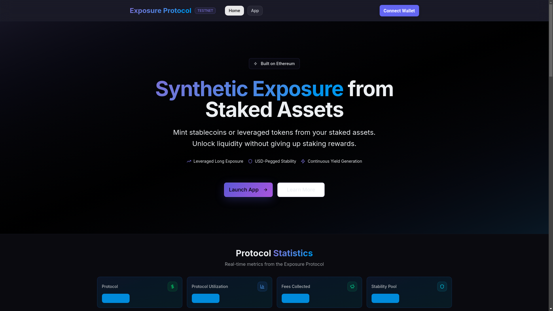 website screenshot of https://exposureusd.com/