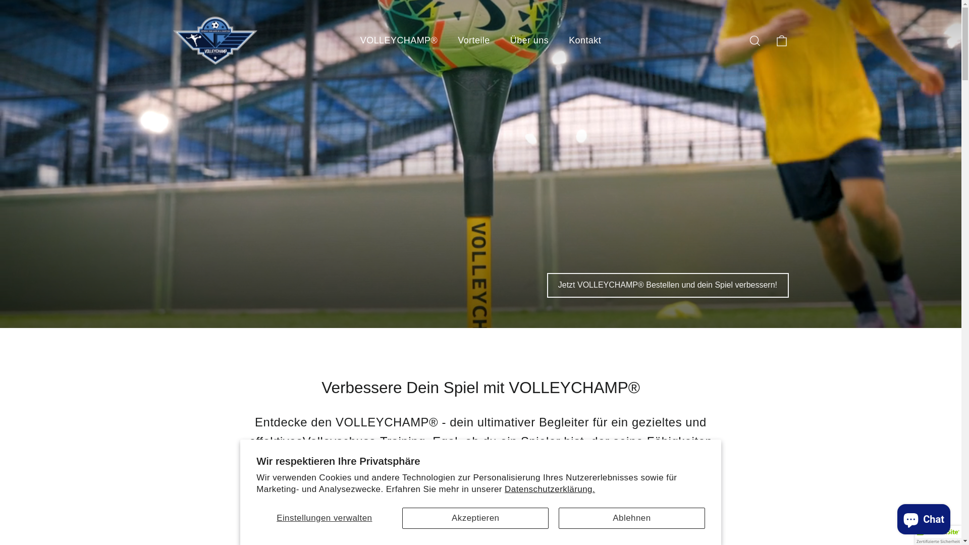 website screenshot of https://volley-champ.ch/