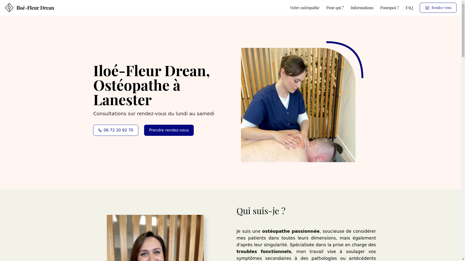 website screenshot of https://osteo-lanester.fr/