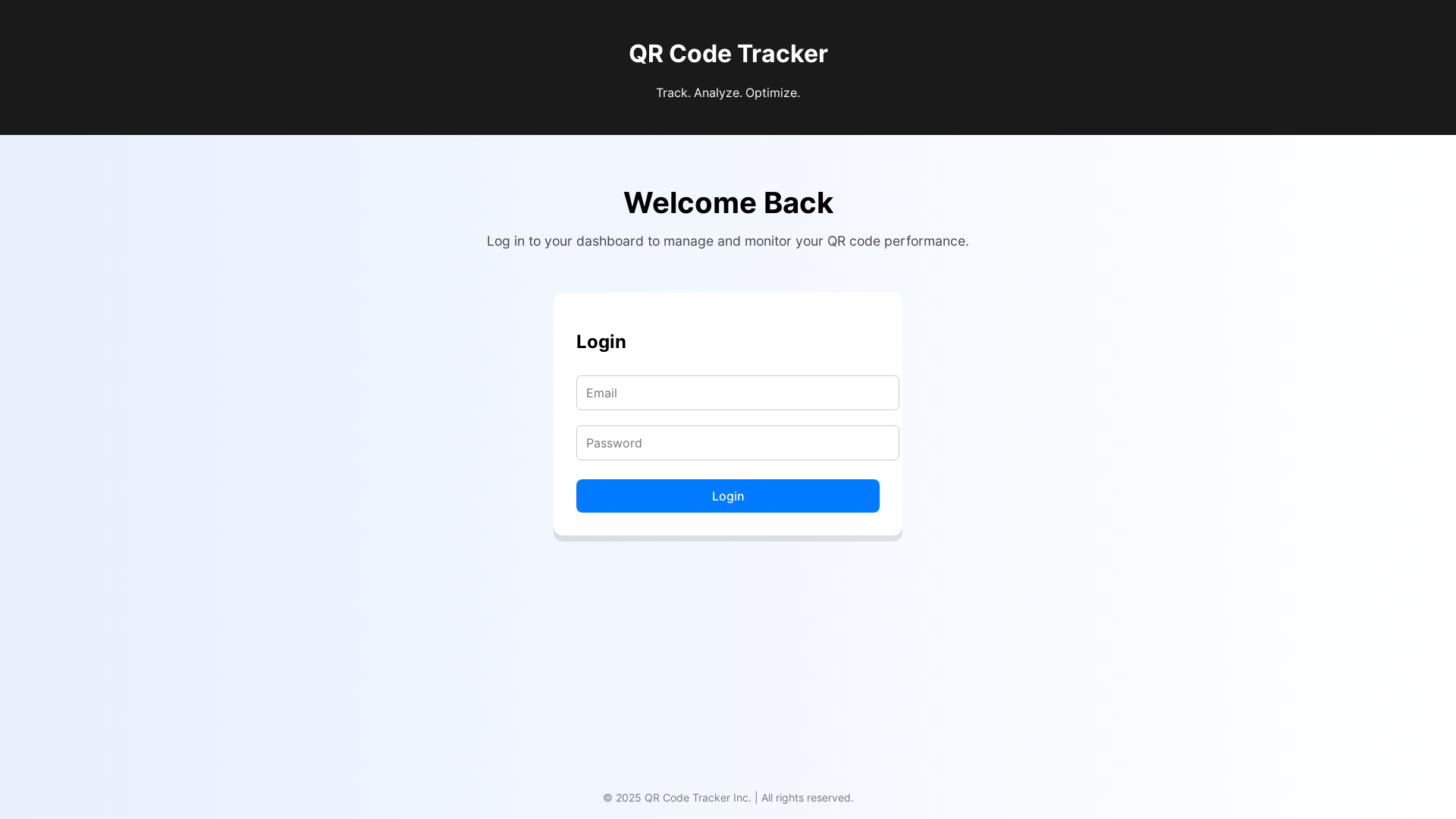 website screenshot of https://qr-codetracker.com/