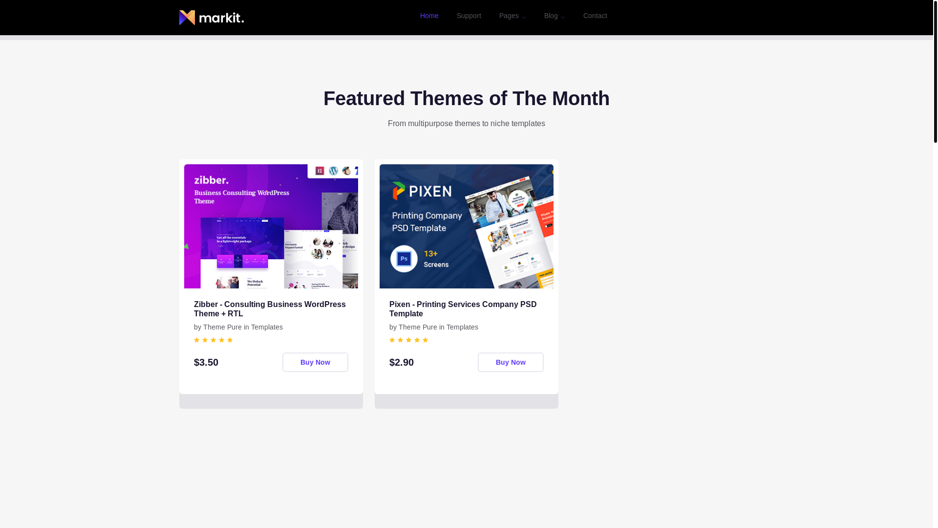 website screenshot of https://themestore.pages.dev/