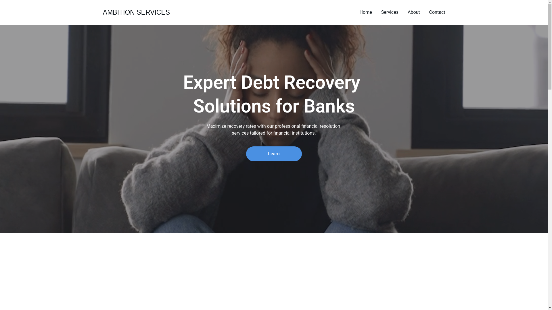 website screenshot of https://ambitionservices.co.in/