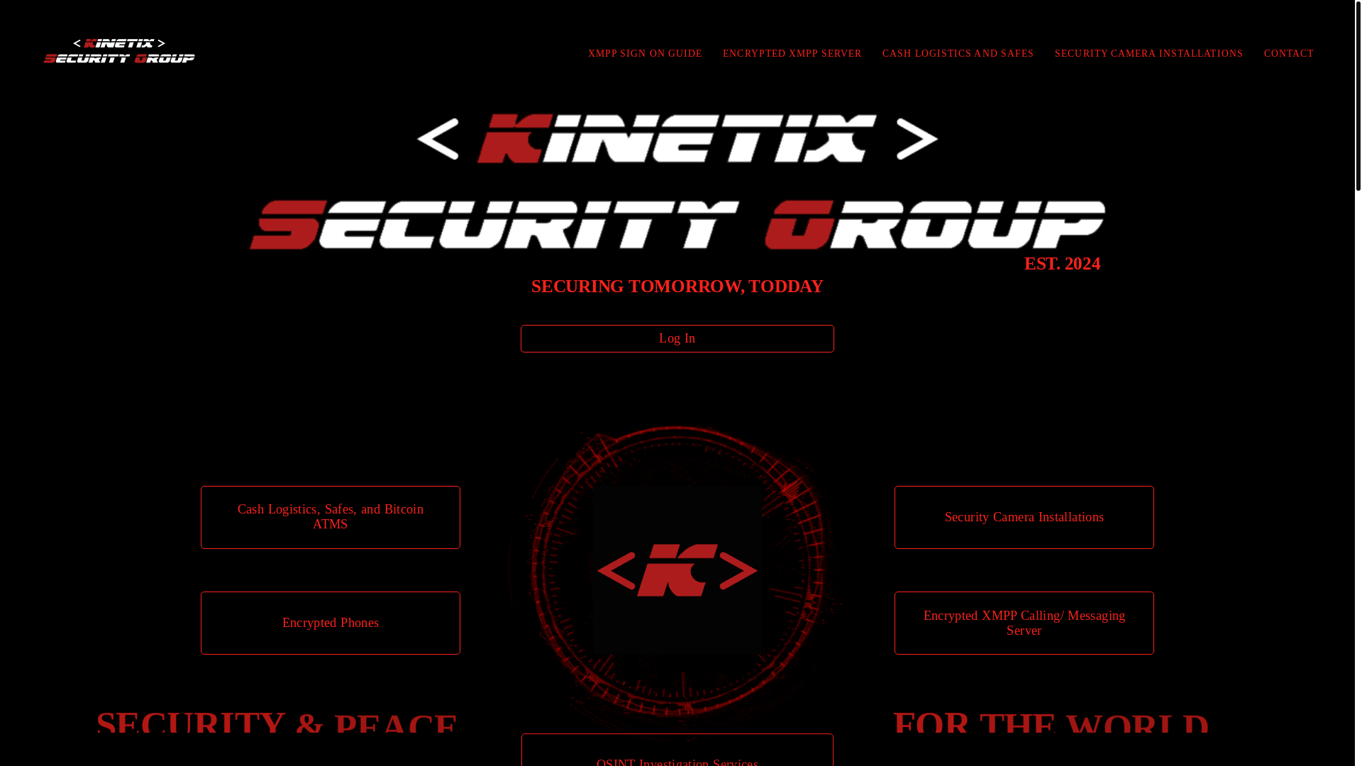 website screenshot of https://kinetixsecuritygroup.com/