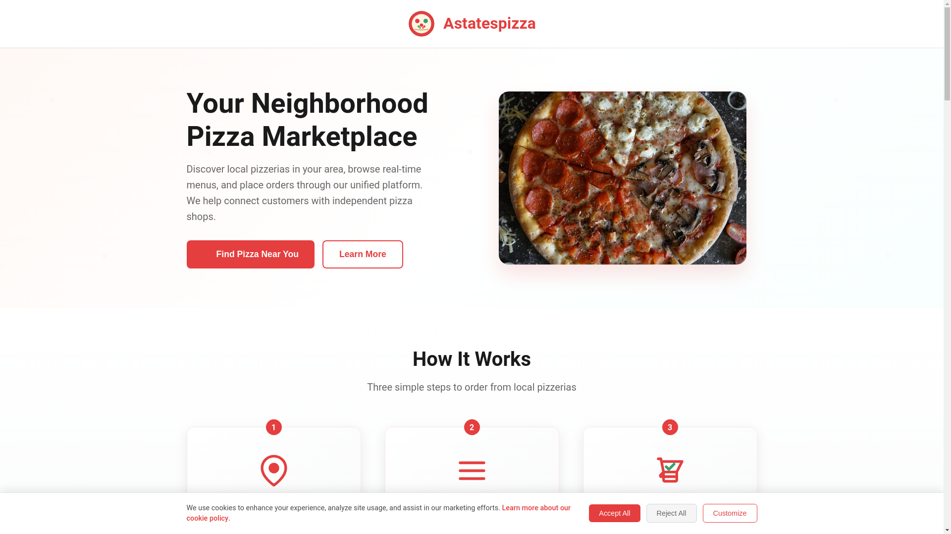 website screenshot of https://pizza-allusne.shop/