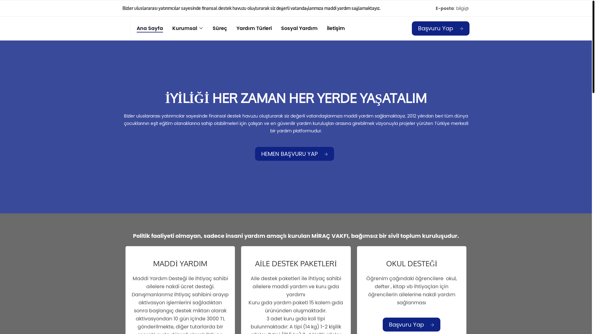 website screenshot of https://iyigeleceklerim.online/
