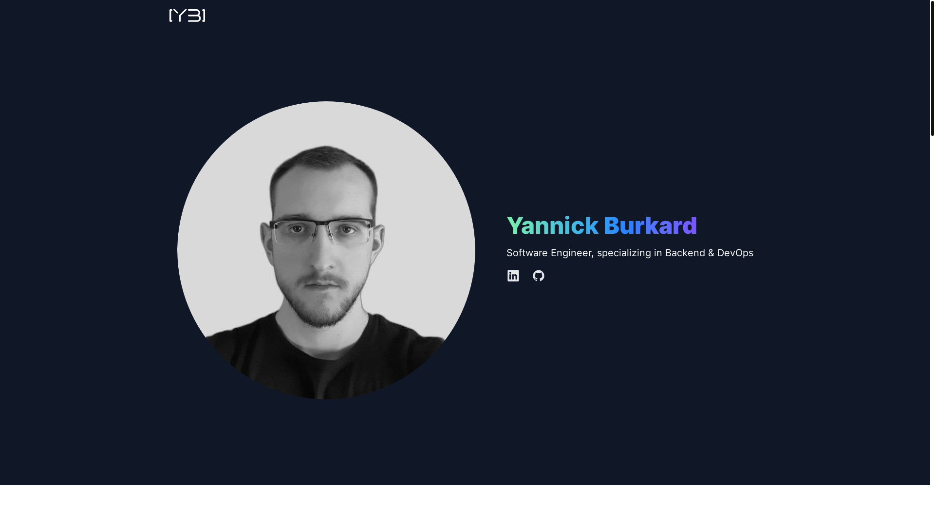website screenshot of https://yannick-burkard.pages.dev/