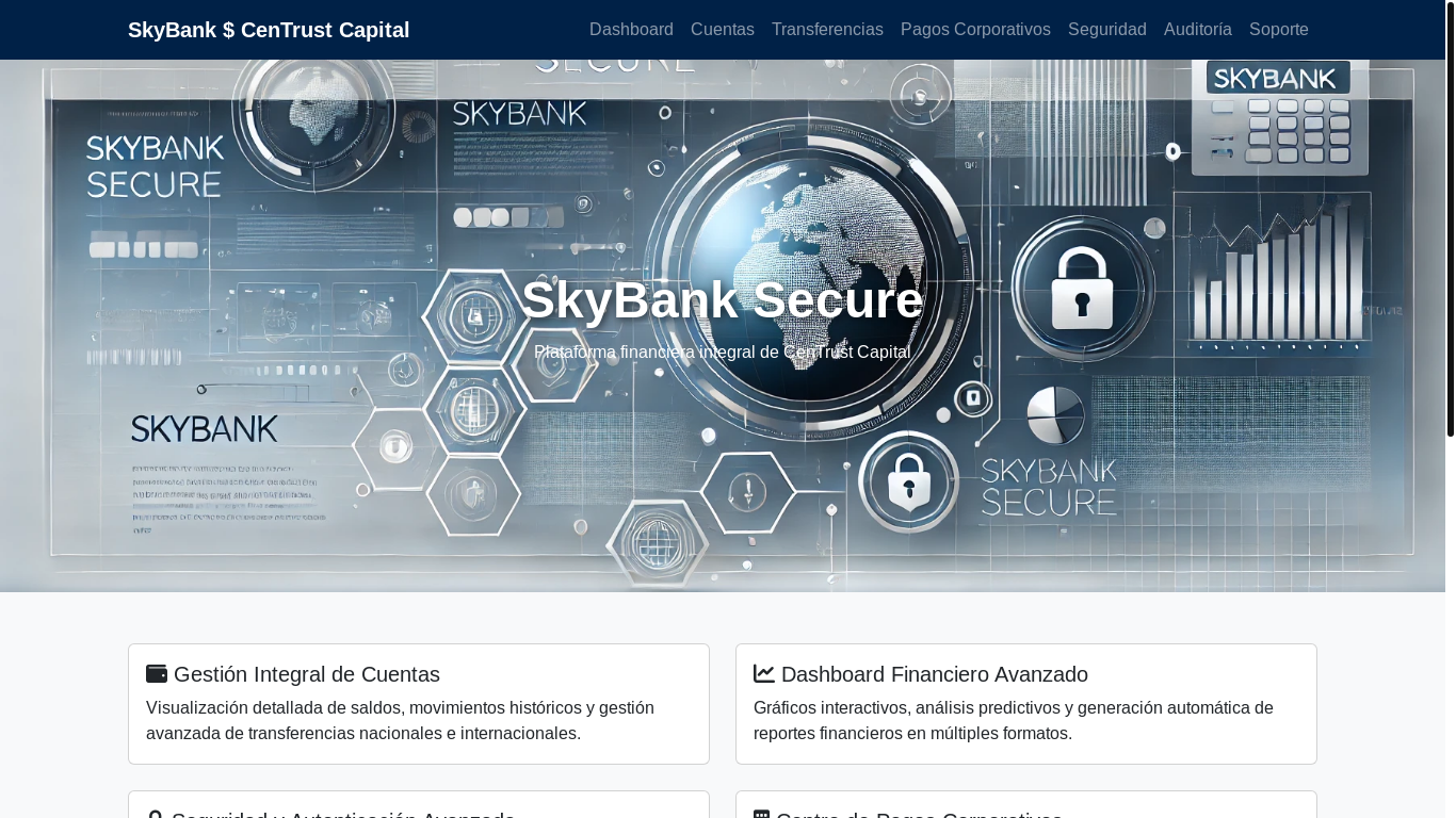 website screenshot of https://skybank-secure.com/