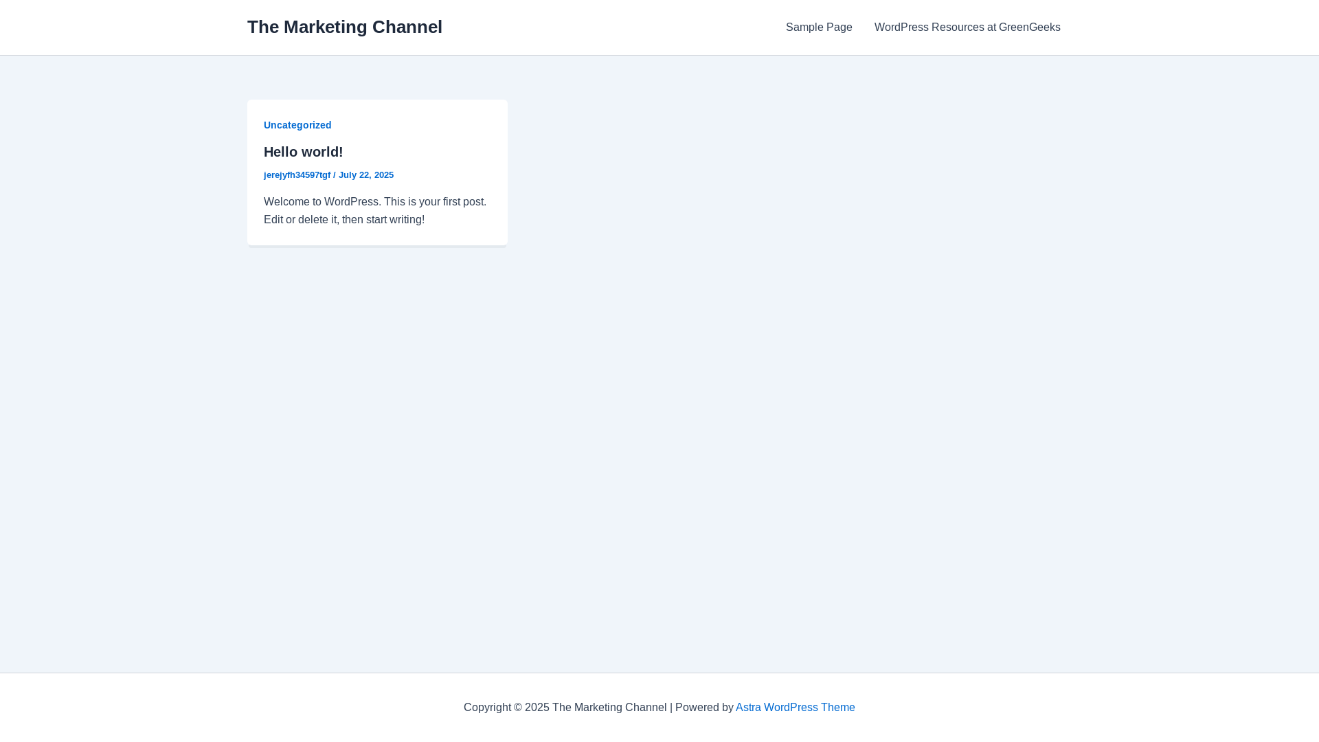 website screenshot of https://themarketing.channel/
