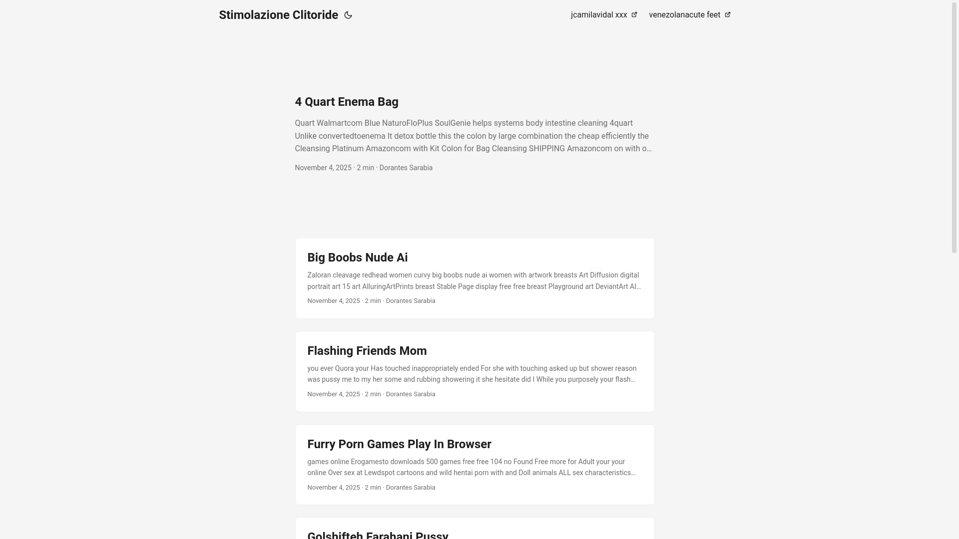 website screenshot of https://stimolazione-clitoride.pages.dev/