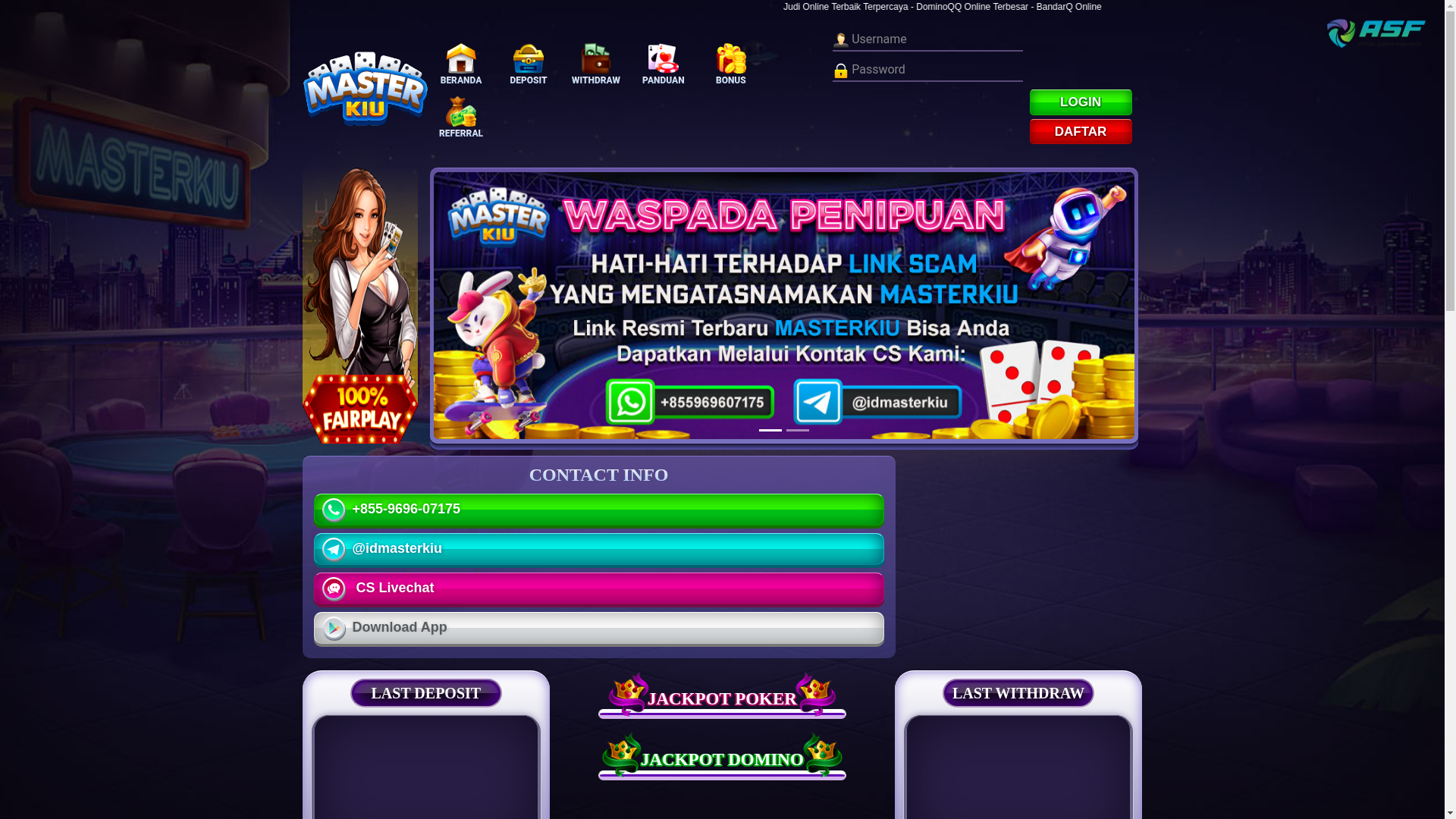website screenshot of https://masterkiu.cafe/