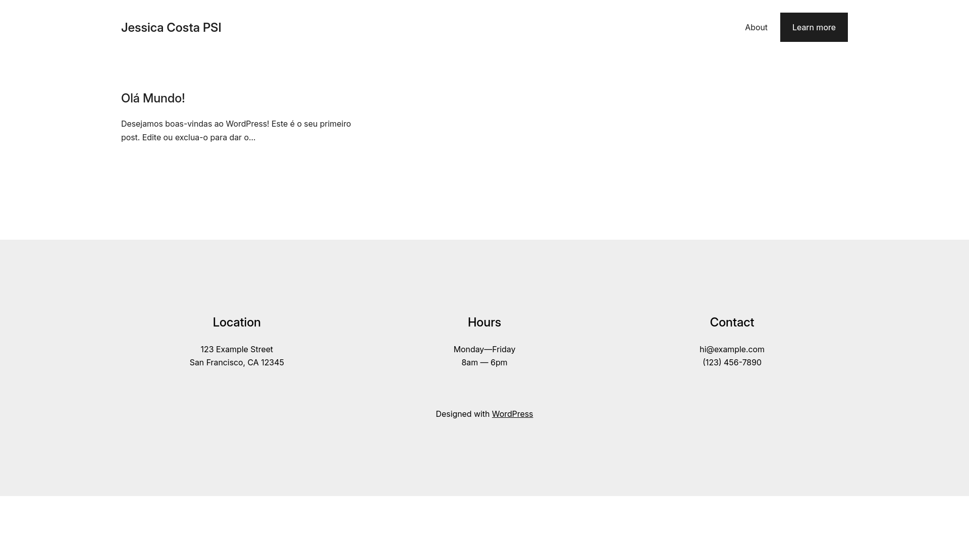 website screenshot of https://jessicacostapsi.com/
