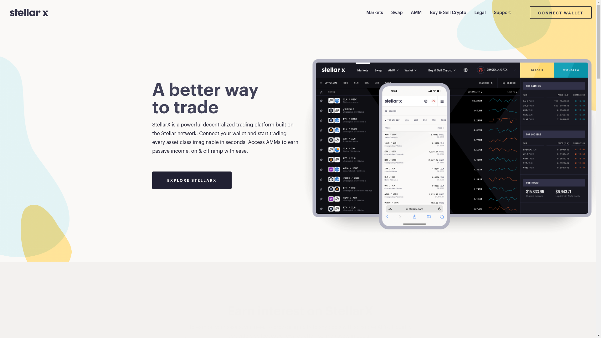 website screenshot of https://stellarx-development.pages.dev/