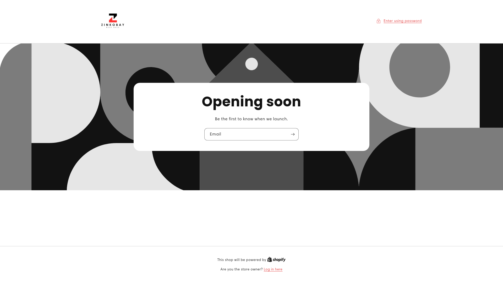website screenshot of https://zinkabay.com/