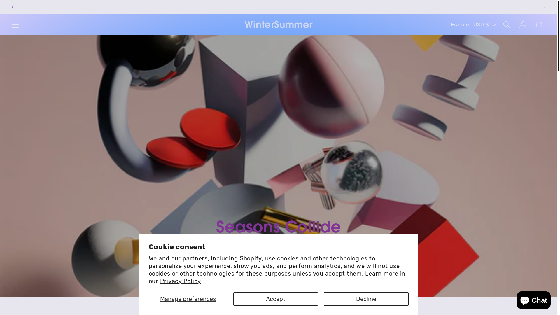 website screenshot of https://wintersummer.us/