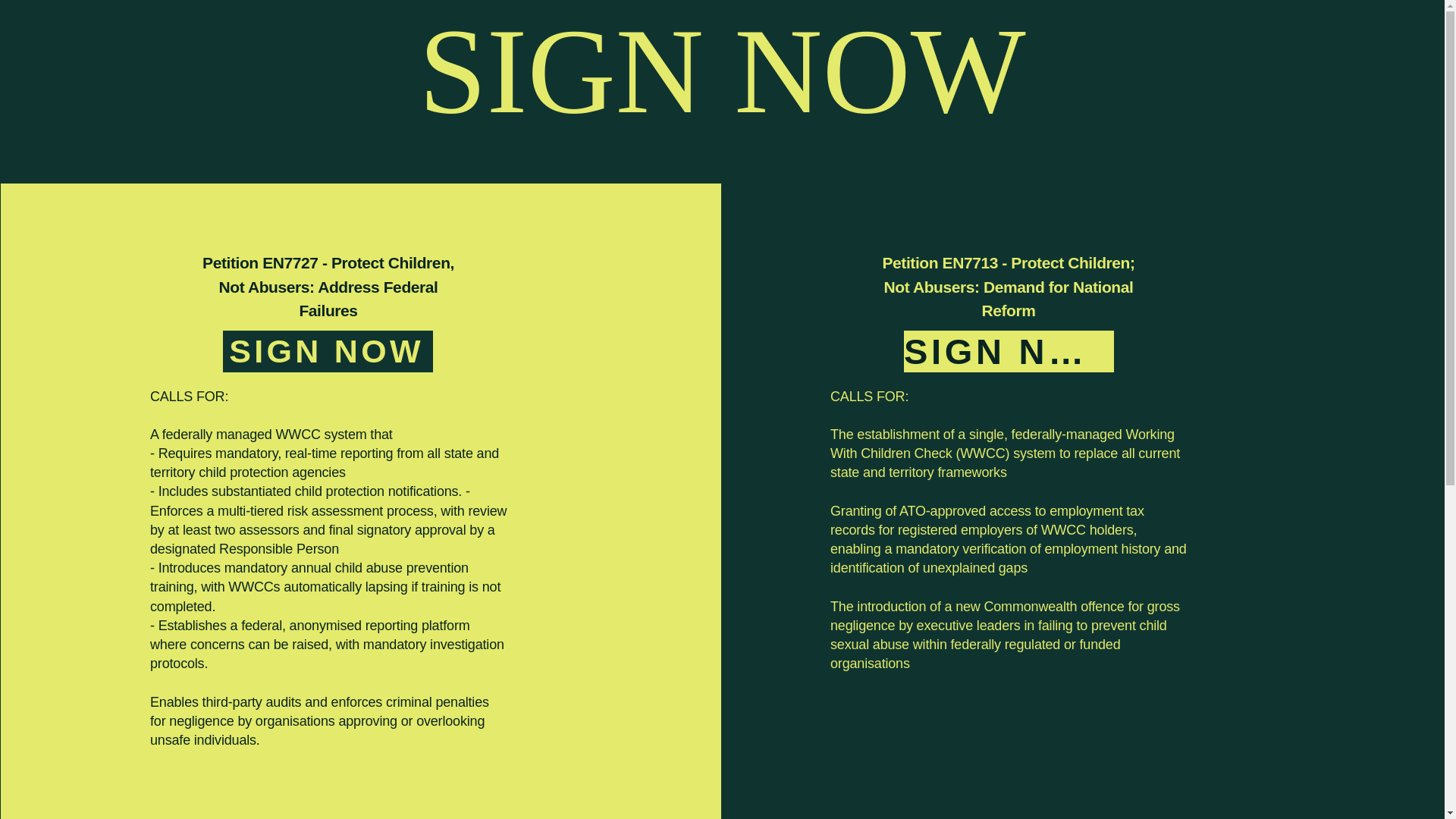 website screenshot of https://protectaustralianchildren.com/
