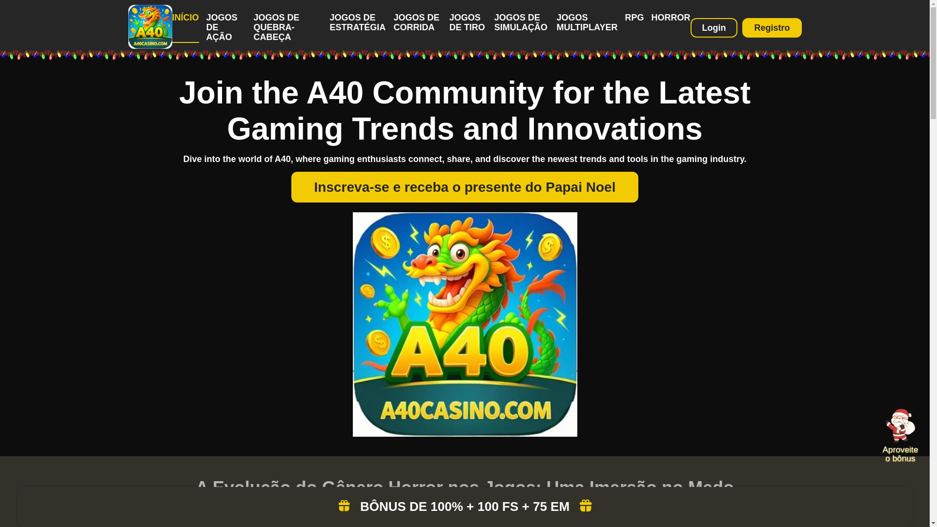 website screenshot of https://a40casino.com/