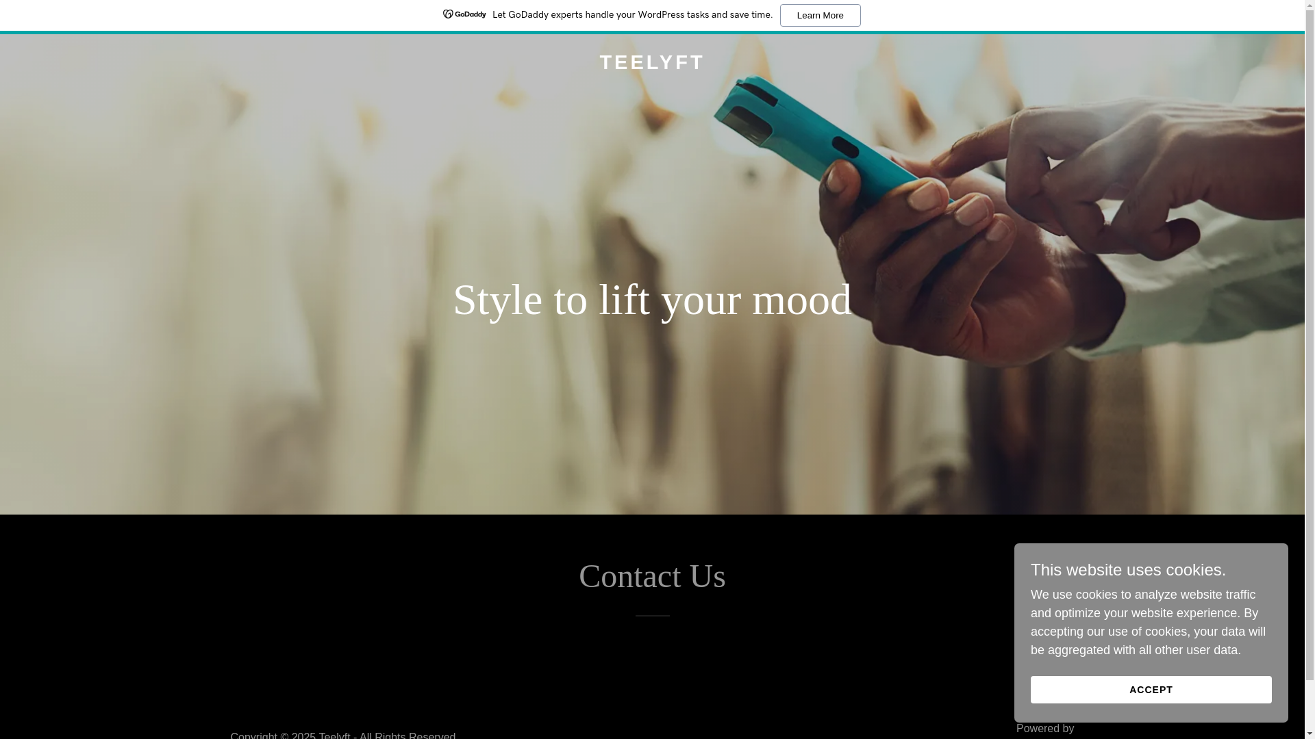 website screenshot of https://teelyft.in/