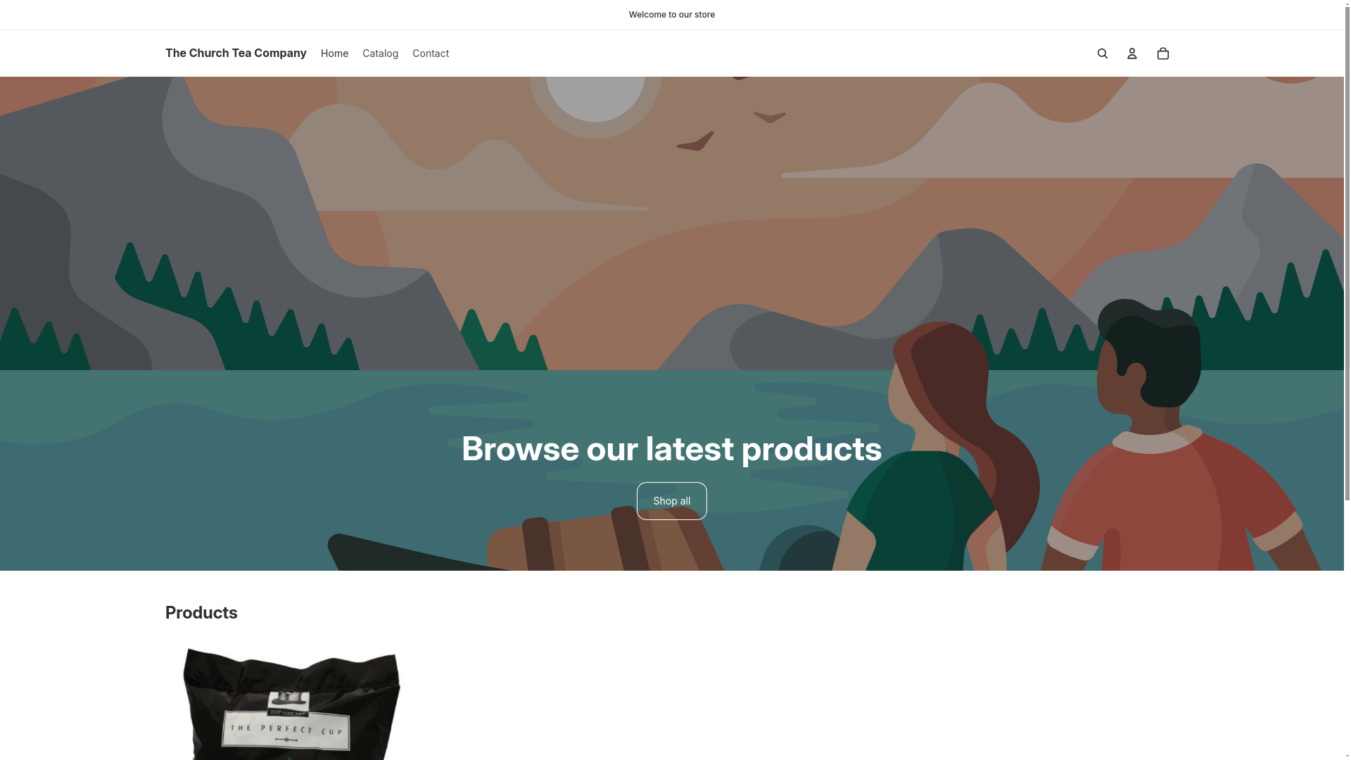 website screenshot of https://churchtea.co.uk/