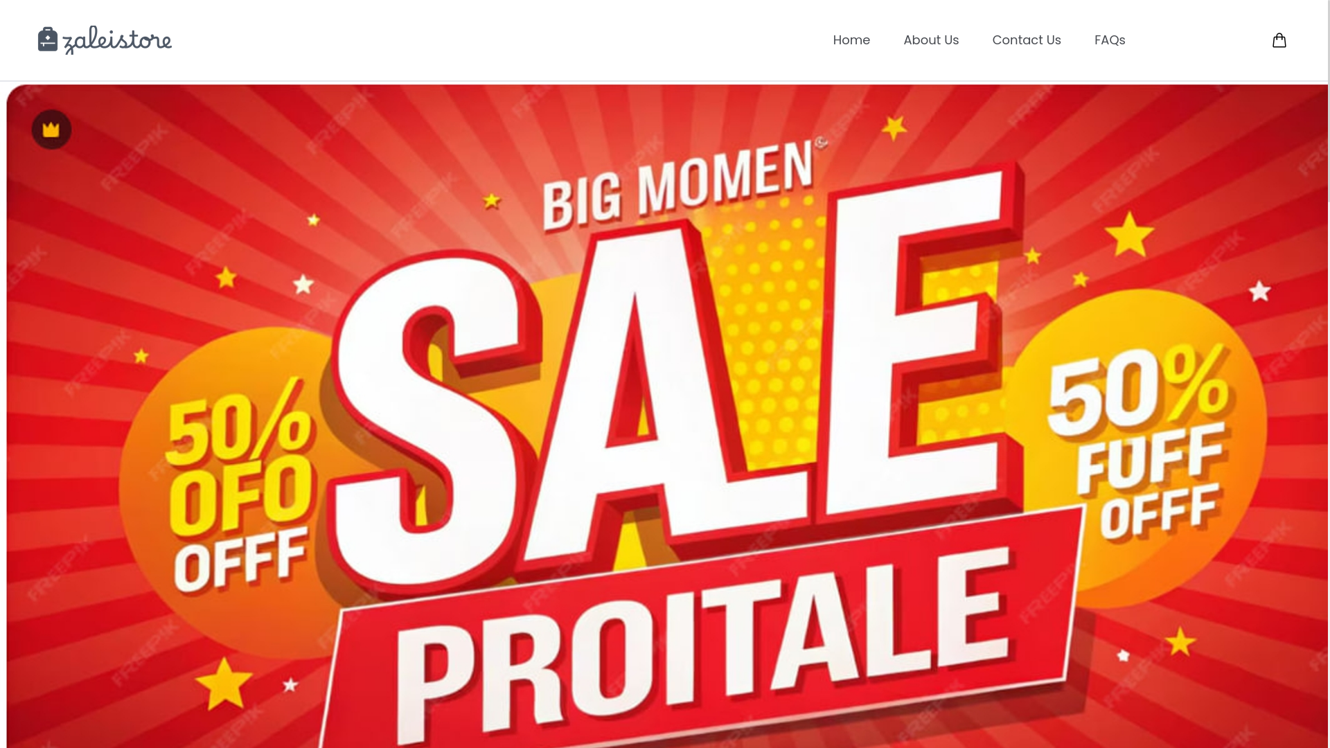 website screenshot of https://zaleistore.com/