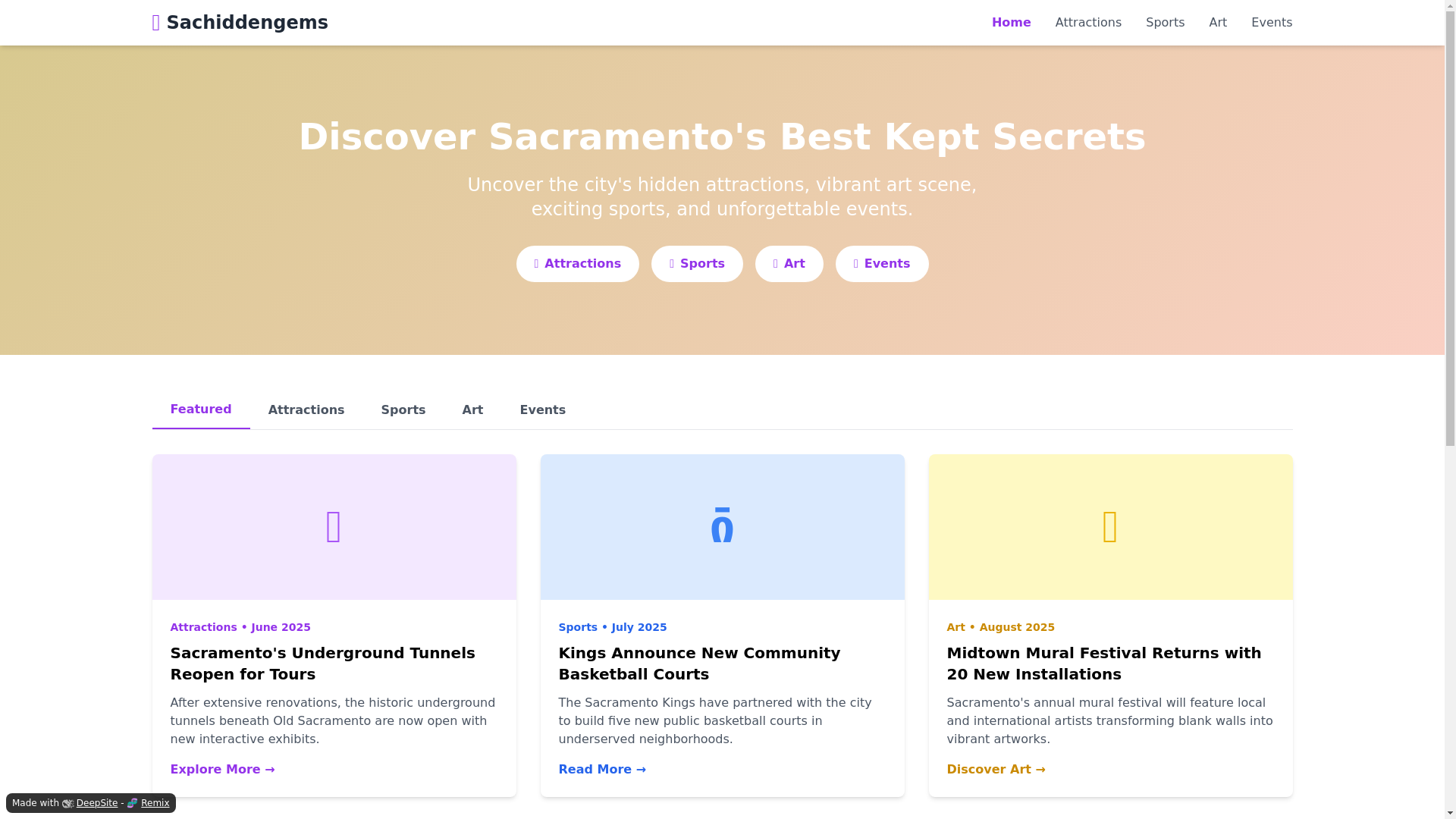 website screenshot of https://sachiddengems1.pages.dev/