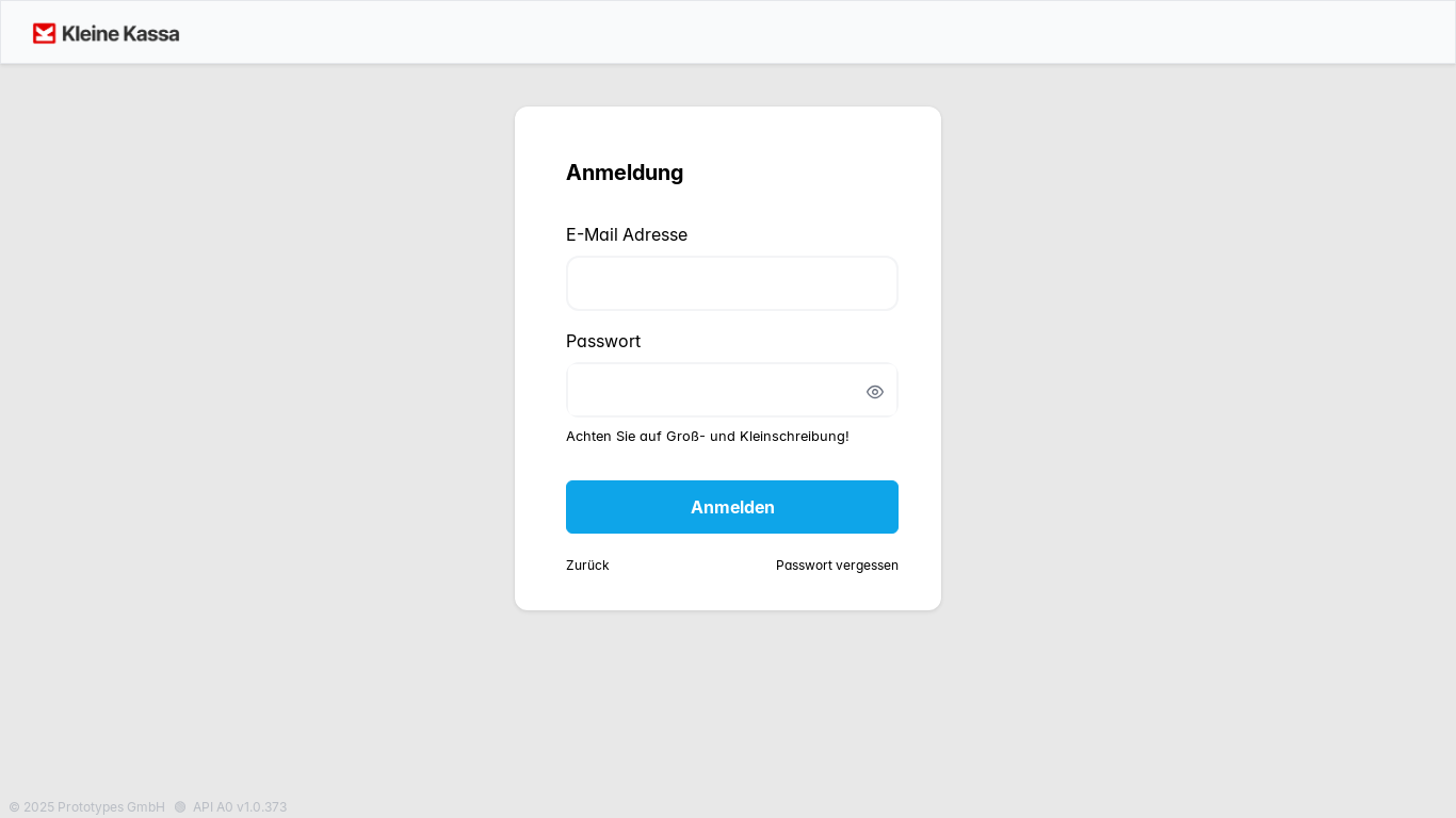 website screenshot of https://kleinekassa-stage.pages.dev/
