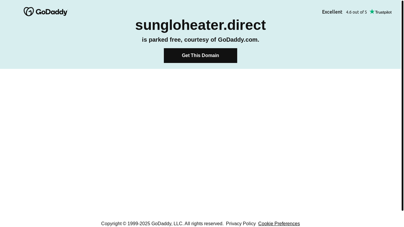 website screenshot of https://sungloheater.direct/