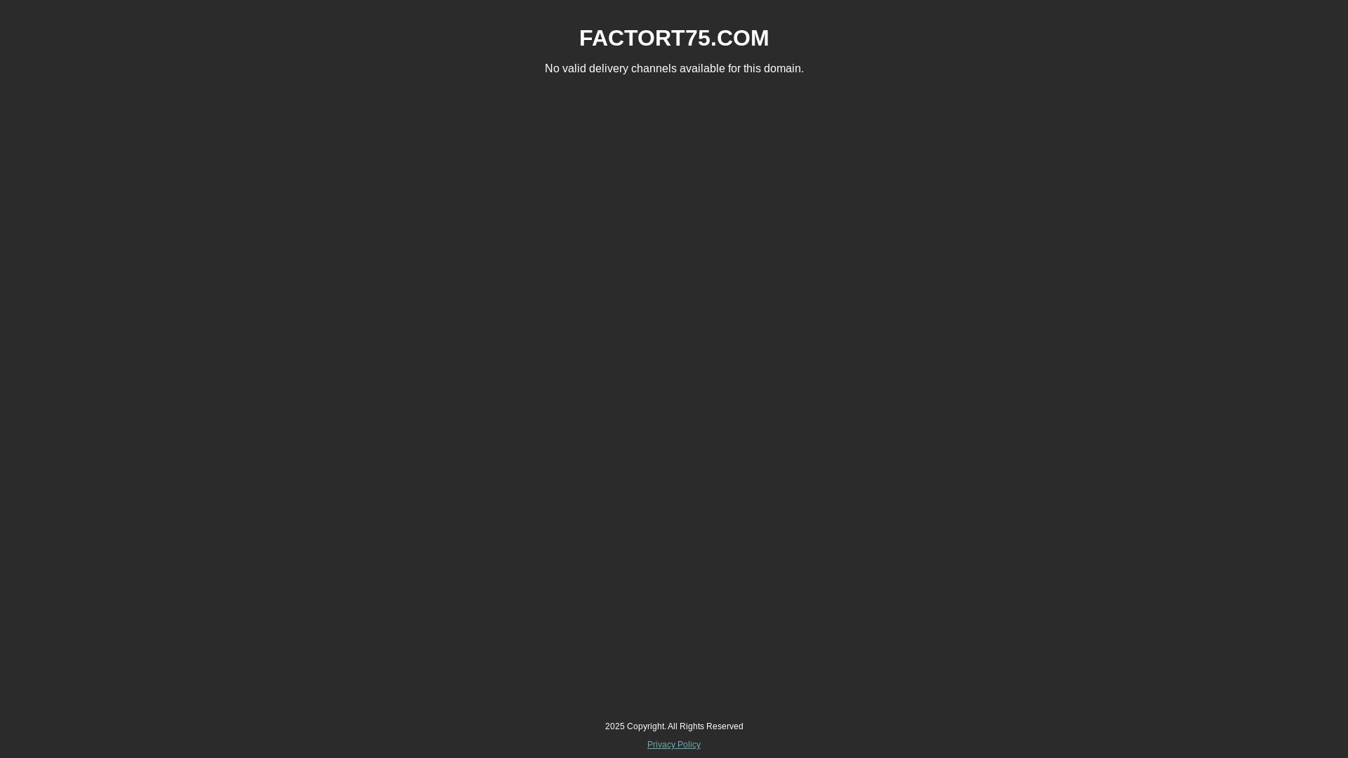 website screenshot of https://factort75.com/